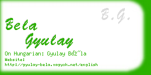 bela gyulay business card